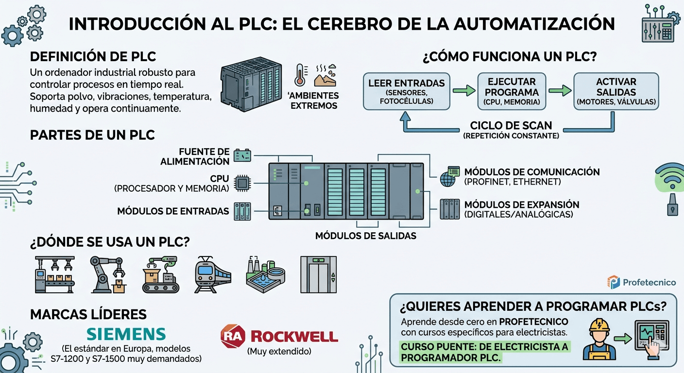 ¿Qué es un PLC y para qué sirve en la industria? - Profetecnico.com